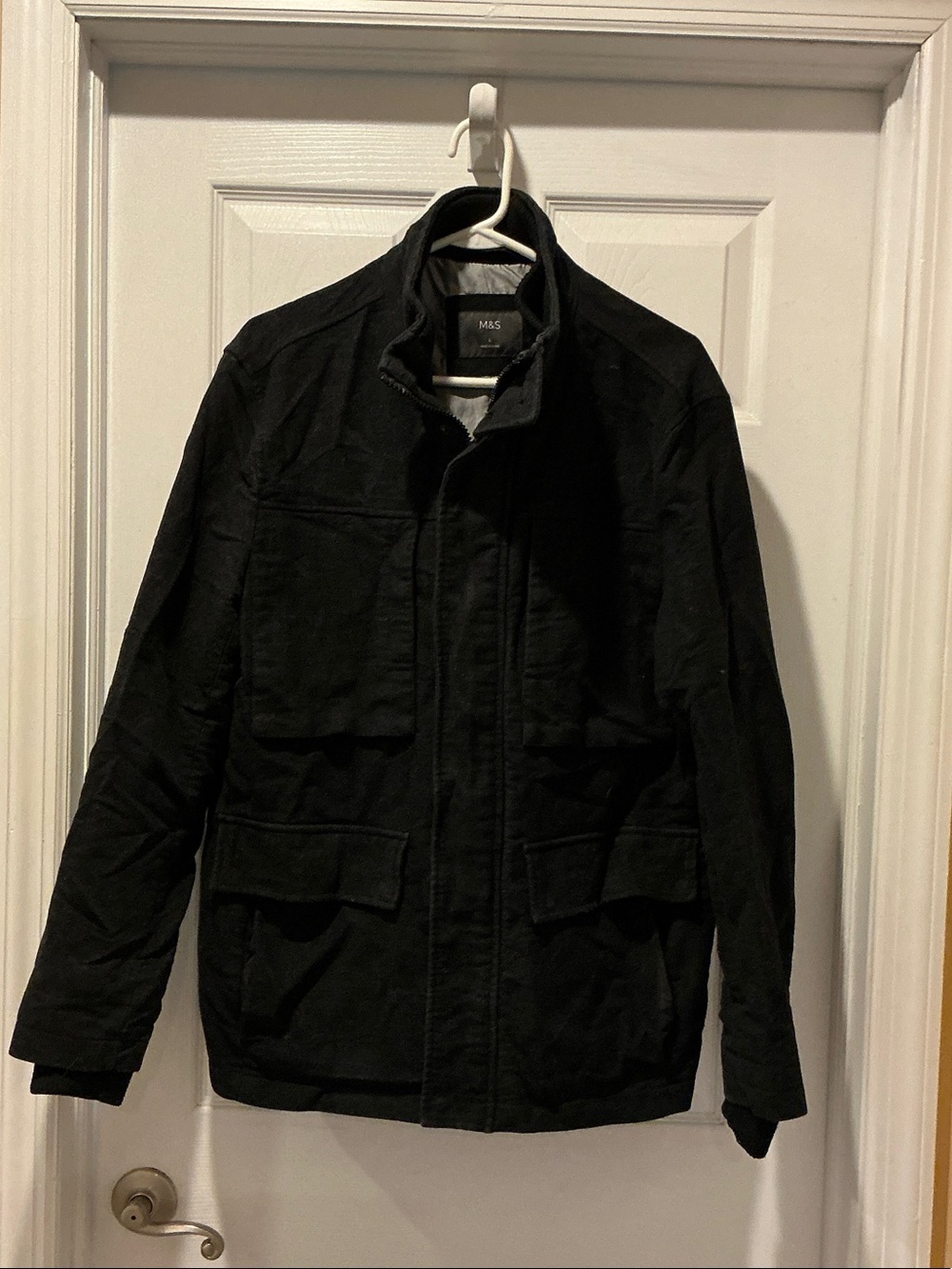 Men's Black Military Field Jacket